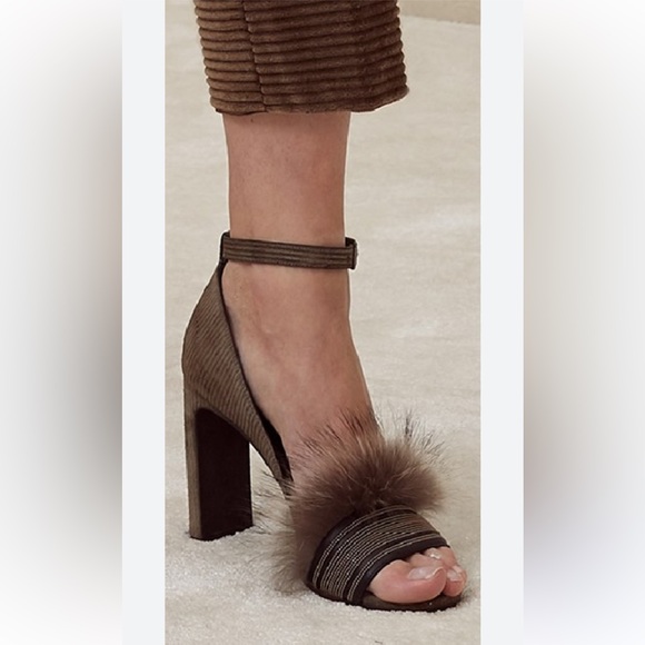 Brunello cucinelli suede fur Mary Jane shoes NEVER WORN - Picture 11 of 11